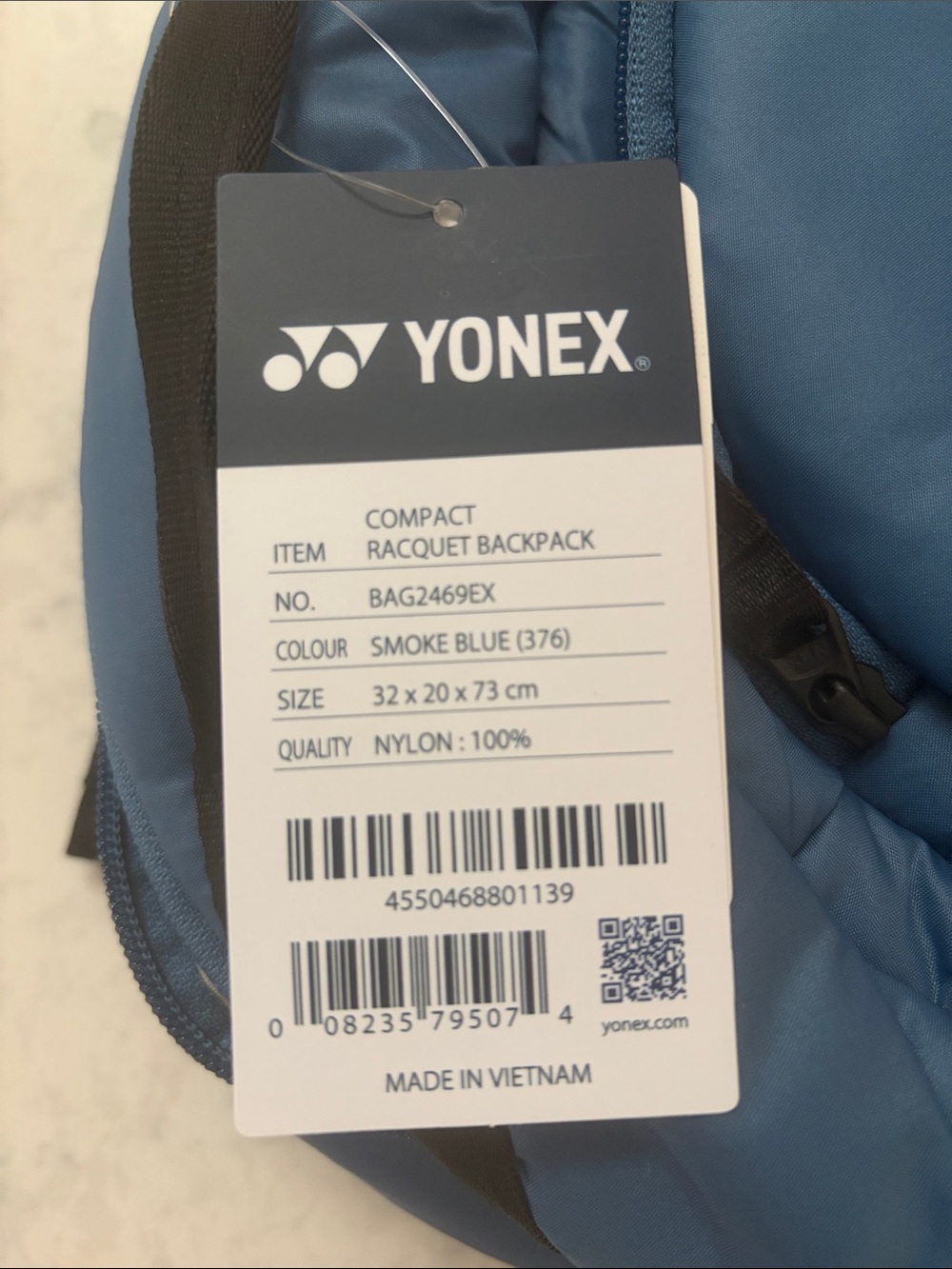 Yonex Compact Racket Backpack Smoke Blue - Picture 11 of 11
